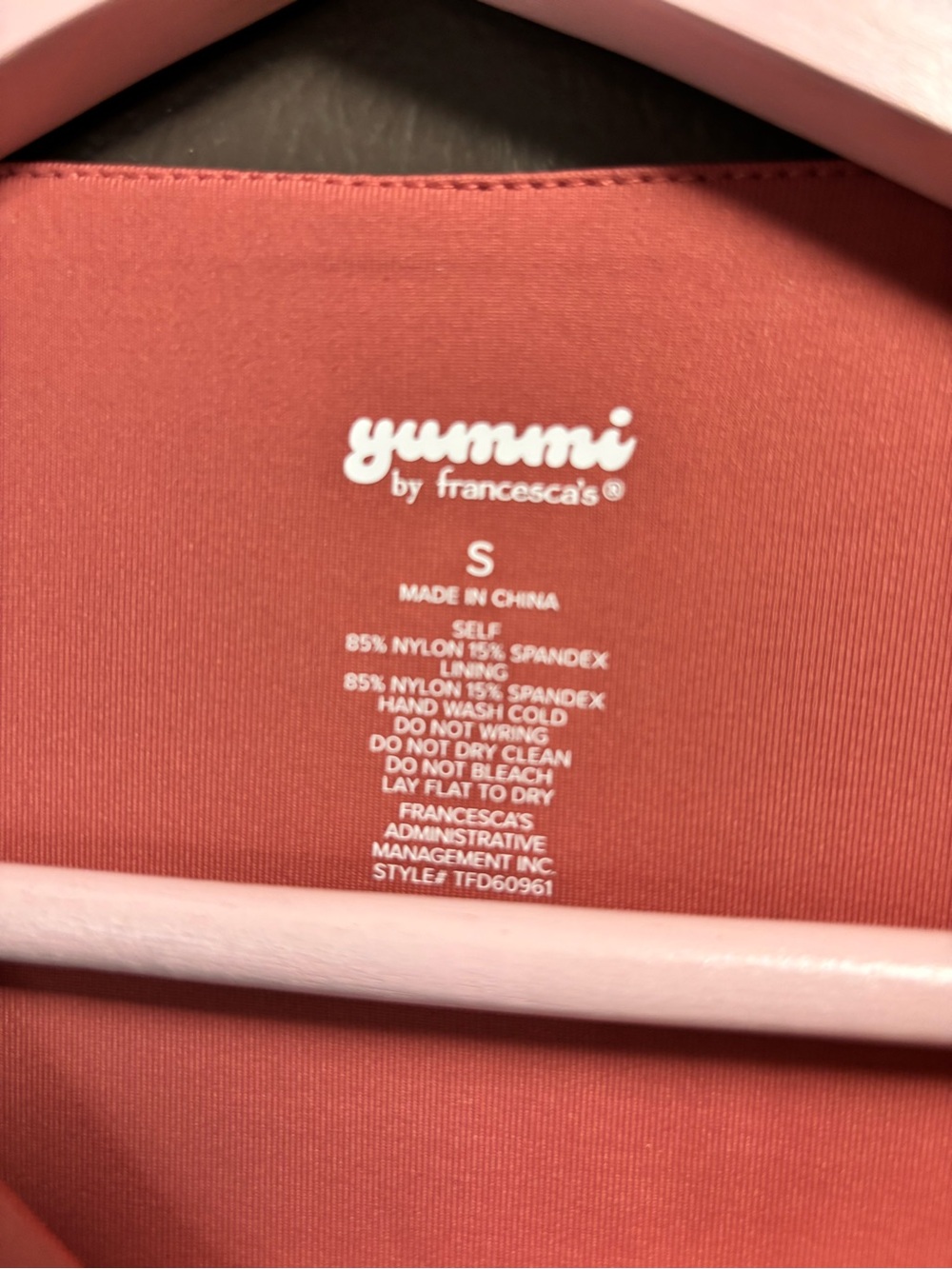 Francesca's Yummi Coral Pink Bodysuit - Small